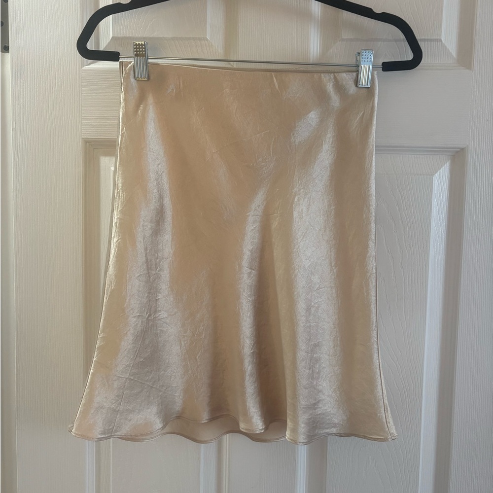 Babaton Mini Silk Slip Skirt